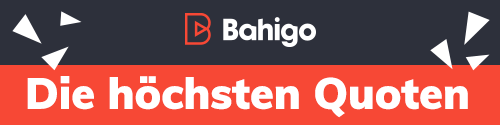 Bahigo Banner mit Hinweis auf hohe Quoten und Logo