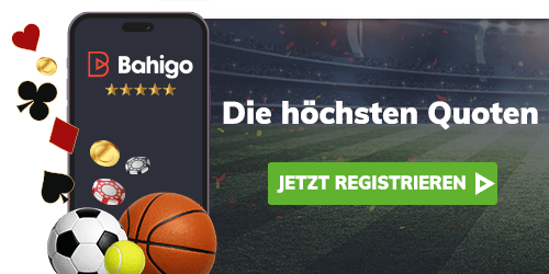 Bahigo Wettquoten auf dem Smartphone vor einem beleuchteten Stadion